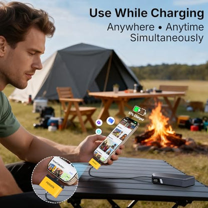 Micro SD Card Reader for iPhone 17/16/15, iPad, Android, Mac, PC, Laptop, USB C Memory Card Reader Adapter, Auto Photo Backup While Charging, Apple MFi Photo Stick iXflash Q w/Free App Yellow - color: Yellow/Black