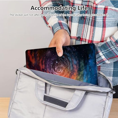 Universal Laptop Skin Sticker with 2 Wrist Pad Skins, Waterproof Scratch Resistant Vinyl Laptop Cover Decal, Cut to Fit for 11–15.6 Inch MacBook HP Dell Lenovo, Interstellar Universe - color: Interstellar Universe