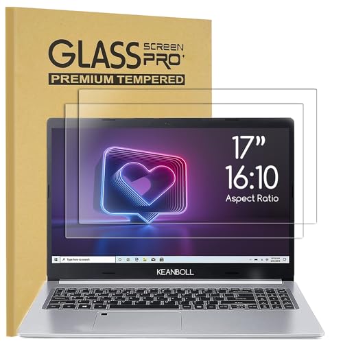 2-Pack 17 inch Laptop Tempered Glass Screen Protector，Compatible with LG HP Dell Lenovo Asus Acer Samsung etc Laptop-(17 inch 16:10 Aspect Ratio)-Tempered Glass,Ultra Clear-2 Pack - size: 17"Glass-16:10