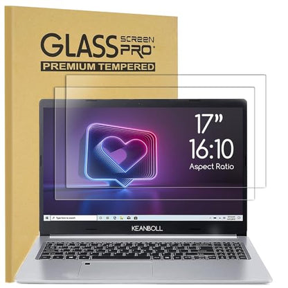 2-Pack 17 inch Laptop Tempered Glass Screen Protector，Compatible with LG HP Dell Lenovo Asus Acer Samsung etc Laptop-(17 inch 16:10 Aspect Ratio)-Tempered Glass,Ultra Clear-2 Pack - size: 17"Glass-16:10