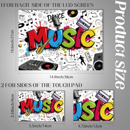SUPERDANT Laptop Skin Sticker Music Graffiti Laptop Decals Personalized Universal Notebook Computer Wrap Vinyl Skin Stickers Cover Art Decal Removable 12-15.6 Inch Waterproof Scratch-Resistant Gifts - style: Music Graffiti