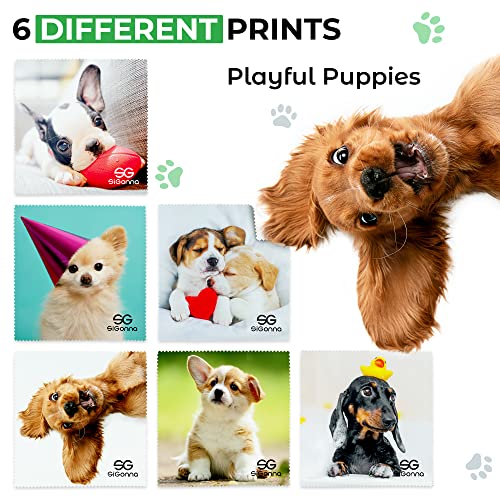 Microfiber Cleaning Cloth for Glasses - Eyeglass Cleaning Cloth - Lens Cleaning Cloth - Microfiber Glasses Cleaning Cloth for Phone, Screens, Camera Lens Cleaner - 6 pcs - color: 6 Pcs Dogs