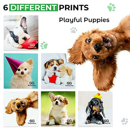 Microfiber Cleaning Cloth for Glasses - Eyeglass Cleaning Cloth - Lens Cleaning Cloth - Microfiber Glasses Cleaning Cloth for Phone, Screens, Camera Lens Cleaner - 6 pcs - color: 6 Pcs Dogs