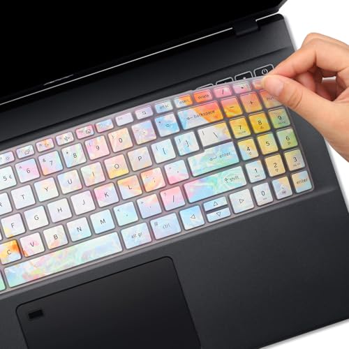 Keyboard Cover for Acer Aspire 3 A315-24P-R7VH A315-24PT A315-510, Aspire 5 A515-58GM/58M/58MT/58PT A515-57G A515-57G-58R7/53T2/56UV/51WN A515-57-73L5/75RH 15.6" (Not Fit A515-46~A515-56)-Dazzle - color: Color
