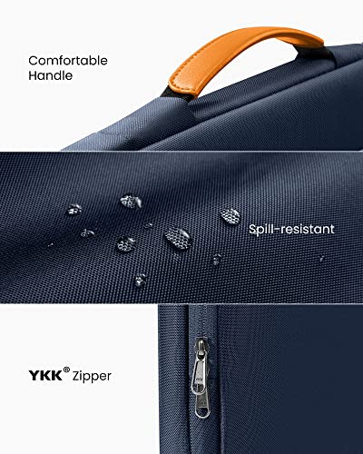 tomtoc 360° Protective Laptop Bag for 15.6" HP ASUS Dell Lenovo Acer Laptop | Water-Resistant Notebook Sleeve Case Fits HP EliteBook/ProBook, Lenovo Legion/Yoga/ThinkPad/ThinkBook/IdeaPad 15.6" Laptop - color: Navy Blue, size: 15.6-16.2 Inch