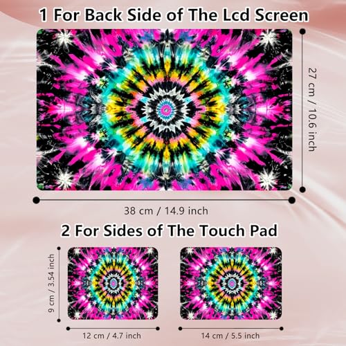 Laptop Skin Sticker Decal 12" 13" 13.3" 14" 15" 15.6",Waterproof Scratch Resistant Vinyl,Reusable Easy to Apply,for MacBook HP Dell Notebooks Netbooks Laptop,2 Wrist Pads,Colorful Print - color: Colorful Print