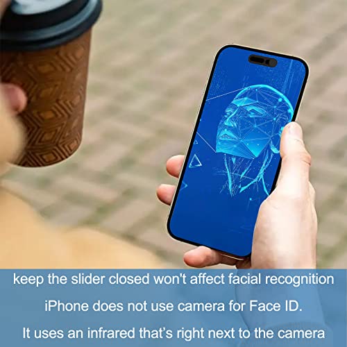 Front Camera Cover Compatible for iPhone 16/16Plus/16Pro/16Pro Max/15/15Plus/15Pro/15Pro Max/14Pro/14Pro Max,Webcam Cover Protect Privacy and Security,Not Affect Face ID, 2 Pack-Black - color: Black