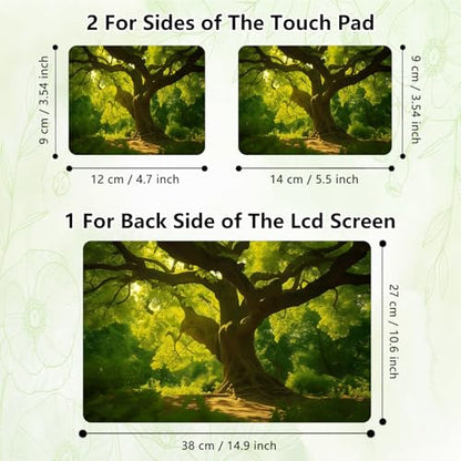 Laptop Skin Sticker Decal, Universal Reusable Vinyl Laptop Cover for 12" 13" 13.3" 14" 15" 15.4" 15.6" Notebook PC, Waterproof Scratch-Resistant with 2 Wrist Pads, Easy to Apply & Remove,Forest Tree - color: Forest Tree