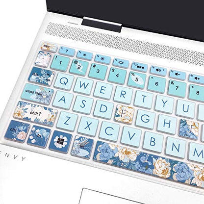 Keyboard Cover for HP Envy x360 15.6''Series/Pavilion 15/ Pavilion x360 15.6” Series/Envy 17 17.3" Series/HP Laptop 15t 17t 17-ca0011nr 17-by0040nr, Peony - color: Peony