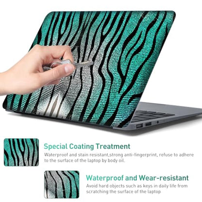 12.1 13 13.3 14 15.4 15.6 Inch Laptop Skin Decal, Laptop Skins Stickers Decals for Notebook PC, Universal Reusable Vinyl Laptop Cover Sticker, Waterproof Art Protector I Green Zebra Pattern - color: Green Zebra Pattern