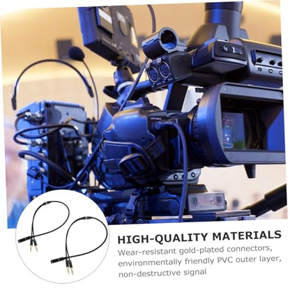 2pcs Headset Jack Adapter Cord Y Splitter Cable Male to Female Audio Extension for Laptops Mobile Phones Microphone Live Streaming Karaoke
