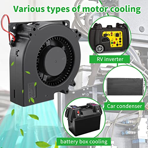 120mm x 32mm 24V DC Brushless Radial Centrifugal Blower Fan 2Pin Ball Bearing High Speed for DIY Cooling Ventilation Exhaust, Inflatable Fan Replacement Project - style: 24V 2PIN
