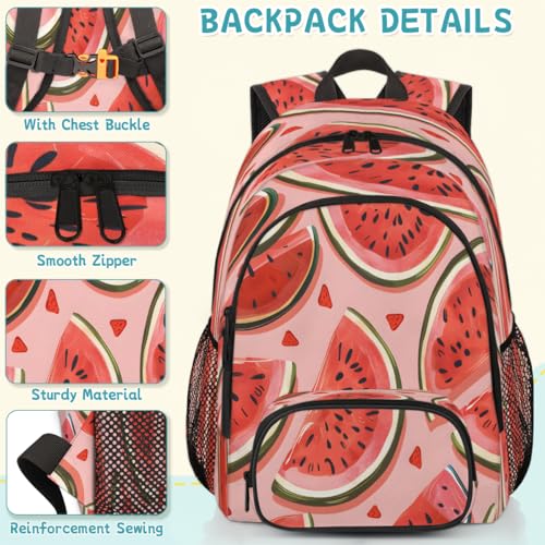Watermelon Laptop Backpack for Women Men, 18.3 Inch Travel Work Backpacks, Cute Waterproof Computer Casual Daypack Nurse Teacher Bags - color: Multicolor 9