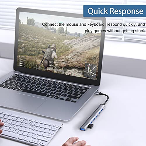 USB Hub 3.0 with 7 Ports, VIENON Aluminium USB 3.0 Hub USB Splitter Extender for for Laptop, PC, MacBook, Mac Pro, Mac mini, iMac, Surface Pro and More - style: Aluminium 7-Port