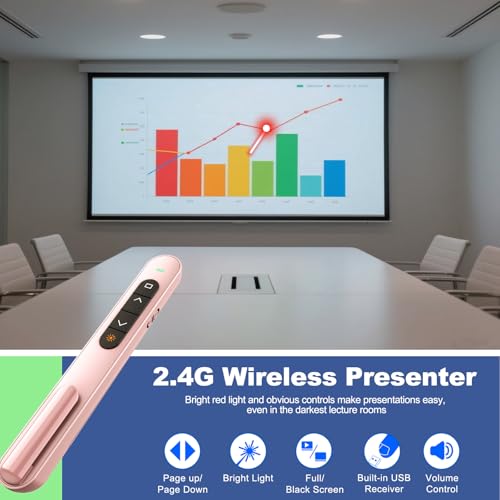 QUI Presenter Clicker USB A&C Bundle | Pen-Shaped Pink & Remote-Shaped Black