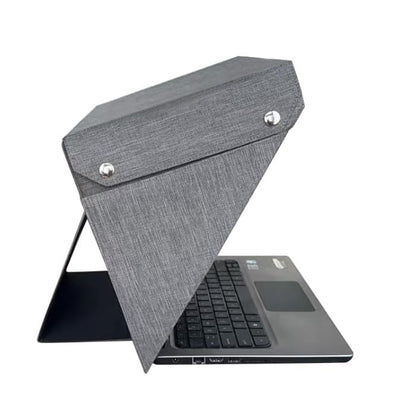 Foldable Laptop Sun Shade & Privacy Shield Hood 14" 15" 16" Working Outside | anti glare screen protector privacy shade laptop tent portable and foldable for outdoor/travel Gray MacBook, HP, Surface