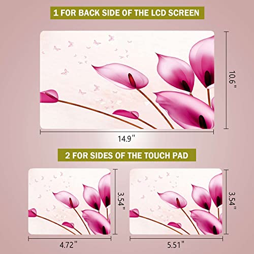Laptop Notebook Skin Sticker Cover Decal Fits 12 13 13.3 14 15 15.4 15.6 inch Laptop Protector Notebook PC | Easy to Apply, Remove and Change Styles (Calla Lily) - color: Calla Lily