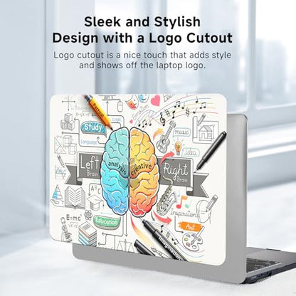 Funut Compatible with MacBook Air 13 inch Case 2022 2021 2020 2019 2018 A2337 M1 A2179 A1932 Touch ID,MacBook Air M1 Case Protective Plastic Hard Shell Case + Keyboard Cover,11Cartoon Brain - color: Cartoon Brain, size: Mac Air 13" 2018-2022(A1932/A2179/A