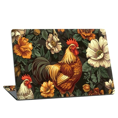 Universal Laptop Skin Sticker with 2 Wrist Pad Skins, Waterproof Scratch Resistant Vinyl Laptop Cover Decal, Cut to Fit for 11–15.6 Inch MacBook HP Dell Lenovo, Cock - color: Cock