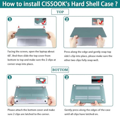 CISSOOK Compatible with MacBook Air 13 inch Case M2 M3 M4 M5 | A3449 A3240 A3113 A2681, 5in1 Set Hard Shell Case Keyboard Cover for MacBook Air 13.6 inch 2022 - 2026, Purple Marble - color: Air13.6inch-Marble Purple