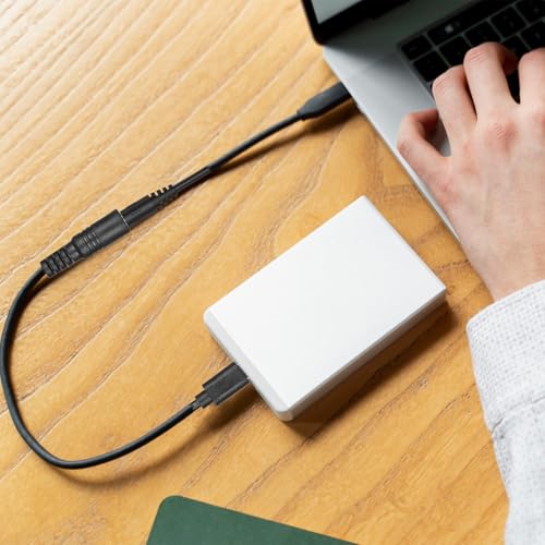2Pcs 6 Inch DC Female to USB C Power Cord USB C to DC Adapter, DC5521 Female Male Plug, 5V 3A Power Charging Cable Extension Cord