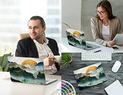 CISSOOK Compatible with MacBook Pro 14 inch Case M5 M4 M3 M2 M1 2026-2021 | A3434 A3427 A3426 A3112 A3185 A3401 A2918 A2992 A2779 A2442, 5in1 Set Anti-Scratch Hard Shell Case Keyboard Cover, Mountain - color: 14inch-Green golden mountains by sunset