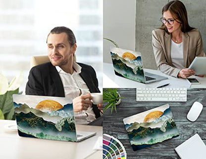 CISSOOK Compatible with MacBook Pro 14 inch Case M5 M4 M3 M2 M1 2026-2021 | A3434 A3427 A3426 A3112 A3185 A3401 A2918 A2992 A2779 A2442, 5in1 Set Anti-Scratch Hard Shell Case Keyboard Cover, Mountain - color: 14inch-Green golden mountains by sunset