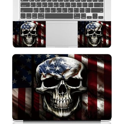 Universal Laptop Skin Sticker Decal for 11.6”12" 13" 13.3" 14" 15" 15.4" 15.6" Reusable Waterproof Scratch-Scratch Resistant Protective Vinyl Laptop Notebook Skin Stickers - American Flag Skull - color: American Flag Skull