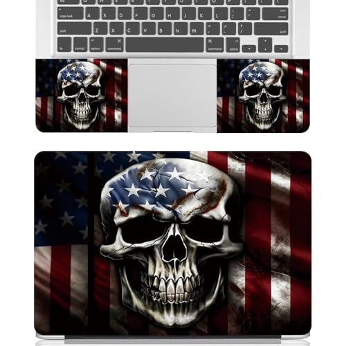 Universal Laptop Skin Sticker Decal for 11.6”12" 13" 13.3" 14" 15" 15.4" 15.6" Reusable Waterproof Scratch-Scratch Resistant Protective Vinyl Laptop Notebook Skin Stickers - American Flag Skull - color: American Flag Skull