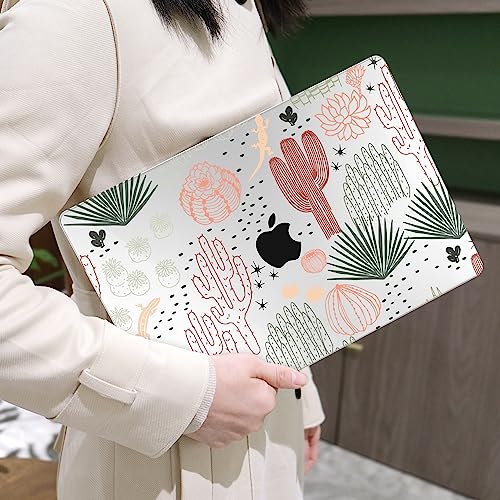 MEEgoodo for M5/M4/M3/M2 MacBook Air 15 inch Case 2026 2025 2024 2023, Case Fit Model (A3448/A3241/A3114/A2941) for MacBook Air 15.3 inch, Cacti - color: Cacti
