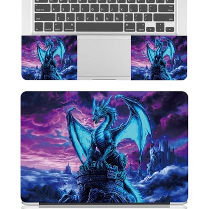 Universal Laptop Skin Sticker Decal for 11.6”12" 13" 13.3" 14" 15" 15.4" 15.6" Reusable Waterproof Scratch-Scratch Resistant Protective Vinyl Laptop Notebook Skin Stickers - Blue Dragon - color: Blue Dragon