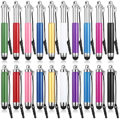 Relaxweex 20 Pcs Mini Stylus Pen Capacitive Resistive Touchscreen Pens Retractable Stylus Pen for All Smartphones, Mobile Phones, Tablets Universal Touchscreen Devices