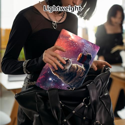 Laptop Skin Sticker Decal 15.6 Inch,12 13 13.3 14 15 15.6 in Laptop Netbook Skins for Notebook,Art Decal Removable Waterproof Scratch Resistant,Universal Vinyl Cover,Cat Coffee Galaxy - color: Cat Coffee Galaxy