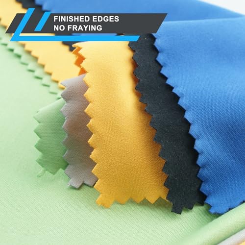 Eco-Fused Microfiber Cleaning Cloth - 8 x 8 Inch Microfiber Cloth - Pack of 5 Lens Cleaning Wipes - Cleaning Cloth for Glasses, Eyeglasses, Camera Lens & Phones - color: 5 Pack - 8 X 8 Inch