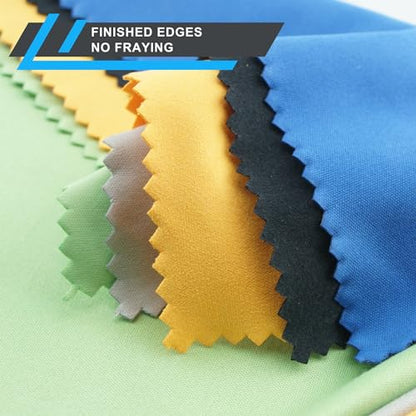 Eco-Fused Microfiber Cleaning Cloth - 8 x 8 Inch Microfiber Cloth - Pack of 5 Lens Cleaning Wipes - Cleaning Cloth for Glasses, Eyeglasses, Camera Lens & Phones - color: 5 Pack - 8 X 8 Inch