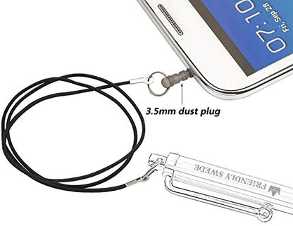The Friendly Swede Stylus Pen for Touchscreen with Replaceable Thin Tips | 3 Spare Rubber Tips, 3 Elastic Lanyards, Microfiber Cleaning Cloth, 3-Pack 5.5" High Precision Stylus Pen, Gold/Silver/Black - color: Gold/Silver/Black