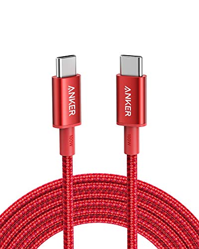 Anker USB C to USB C Cable, 100W Fast Charging Cable (1-Pack, 6 ft, Red) | For iPhone 17 / 17 Pro, MacBook, and More - color: Red, size: 10ft