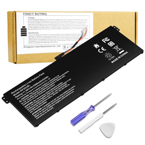 AP20CBL Laptop Battery for Acer Aspire 5 A515-45 A515-45G A515-46 A515-56 A515-56T A515-56G Aspire 7 A715-43G Swift 3 SF314-43 SF314-511 Vero AV15-51 TravelMate Spin B3 B311RNA-32 Chromebook CB315-4H - size: 10.24*3.31*0.2inch AP20CBL
