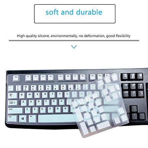 MUBUY Keyboard Cover Skin Protector for Logitech MK120 K120 Wired Keyboard, Keyboard Protective Skin US Layout (NOT Fit Other Model Keyboards)-MIntGreen - color: MintGreen