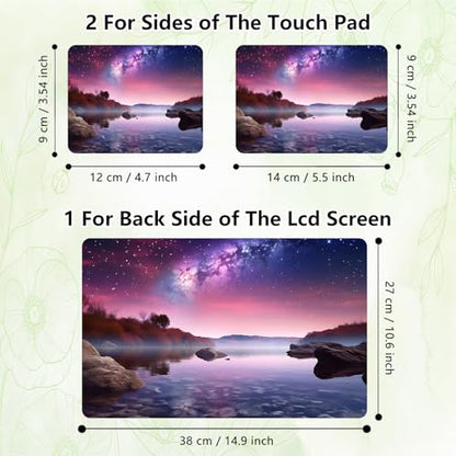 Laptop Skin Sticker Decal, Universal Reusable Vinyl Laptop Cover for 12" 13" 13.3" 14" 15" 15.4" 15.6" Notebook PC, Reusable Waterproof Scratch-Resistant with 2 Wrist Pads,Art Galaxy Landscape - color: Art Galaxy Landscape