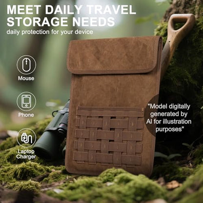Gexmil Protective Tablet Sleeve for iPad Pro 13 Inch (M4) 2024, iPad Air 13 Inch M3/M2, iPad Pro 12.9 Inch,Galaxy Tab S9 Plus/S10+/S10 Plus/S9 FE+/S9 FE Plus 12.4", Brown - color: Brown, size: 13 Inch