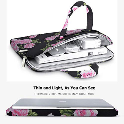 Hseok Laptop Shoulder Bag 13 13.3 14 Inch Case Compatible with MacBook Pro/Neo 14" M5/M4/M3/M2/M1,Mac Air/pro/Neo 13" and Most 13 13.3 14 Notebooks,Spill-Resistant Briefcase,Peony - color: Peony, size: 13-13.5 inch