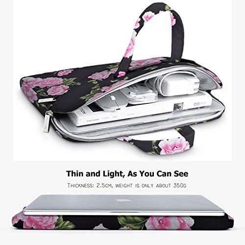 Hseok Laptop Shoulder Bag 13 13.3 14 Inch Case Compatible with MacBook Pro/Neo 14" M5/M4/M3/M2/M1,Mac Air/pro/Neo 13" and Most 13 13.3 14 Notebooks,Spill-Resistant Briefcase,Peony - color: Peony, size: 13-13.5 inch