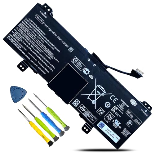 47.3Wh GB02XL L42583-005 Laptop Battery Replacement for HP Chromebook 14-DB 14-DB0051CL 14 G5 Chromebook X360 11 G1 G2 EE 11A G6 G8 EE 11 G7 G8 EE Series HSTNN-DB7X L42583-002 7.7V 6000mAh - size: 9.84*3.74*0.39inch GB02XL