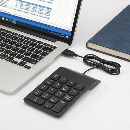 18-Key Wired Numeric Keypad – USB Plug and Play Ergonomic Mini Number Pad for PC Laptop Desktop Efficient Data Entry, Quiet Typing(1PCS) - size: 1PCS