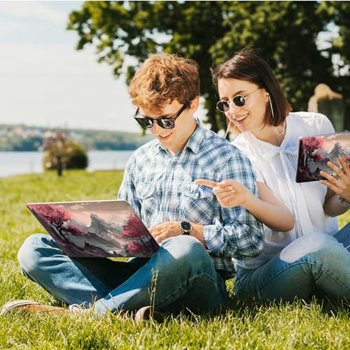 Universal Laptop Skin Sticker with 2 Wrist Pad Skins, Waterproof Scratch Resistant Vinyl Laptop Cover Decal, Cut to Fit for 11–15.6 Inch MacBook HP Dell Lenovo, Dreamy Autumn Scene - color: Dreamy Autumn Scene
