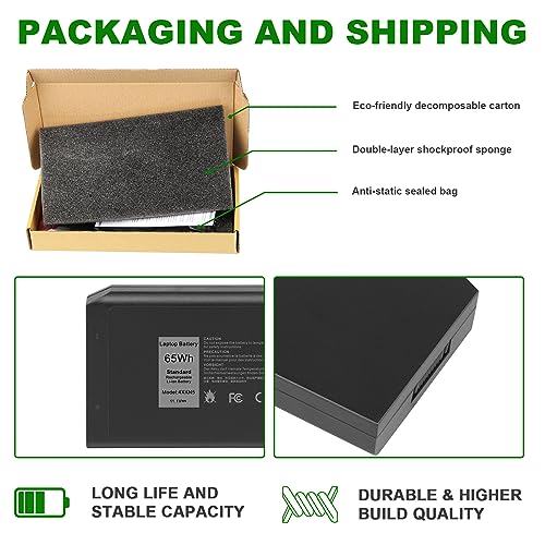 4XKN5 CJ2K1 X8VWF DKNKD Battery Replacement for Dell Latitude 14 Rugged 5404 5414 E5404 Extreme 7404 7414 E7404, P45G P46G P46G001 P46G002 5XT3V 05XT3V VCWGN 0VCHGN 09FN4 XRJDF XN4KN YGV51 453-BBBD - size: 6.57*3.15*0.83inch 4XKN5