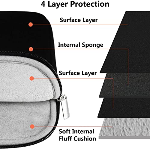 Laptop Case Sleeve 15.6 inch, Shockproof Protective Notebook Case Briefcase | Laptop Sleeve, Briefcase Computer Cover Carrying Notebook Bag for 15" HP, ASUS, Dell, Lenovo, Acer - color: Black, size: 15.6 inch