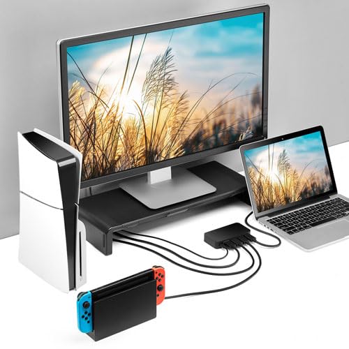 INSIGNIA TV, Monitor & Display Adapters – 4K Ultra HD, 60W Power Delivery, USB 3.0 5Gbps – Compatible with MacBook, iPad, Chromebook, Windows Laptops (3-Port HDMI Switch) - style: 3-Port HDMI Switch