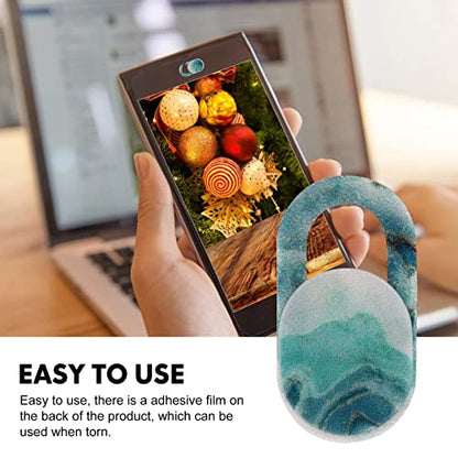 Hemobllo Marble Webcam Privacy Covers 6-Pack Slide-on Camera Cover for Laptop Phone Tablet Ultra-Thin 0.59 in Lens Caps for Privacy Protection at Home Office and Travel